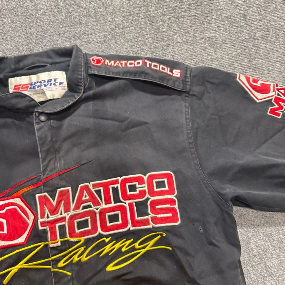 VTG Matco Tools NASCAR Jacket Men's  M Sport Service Embroidered Y2K Button Up